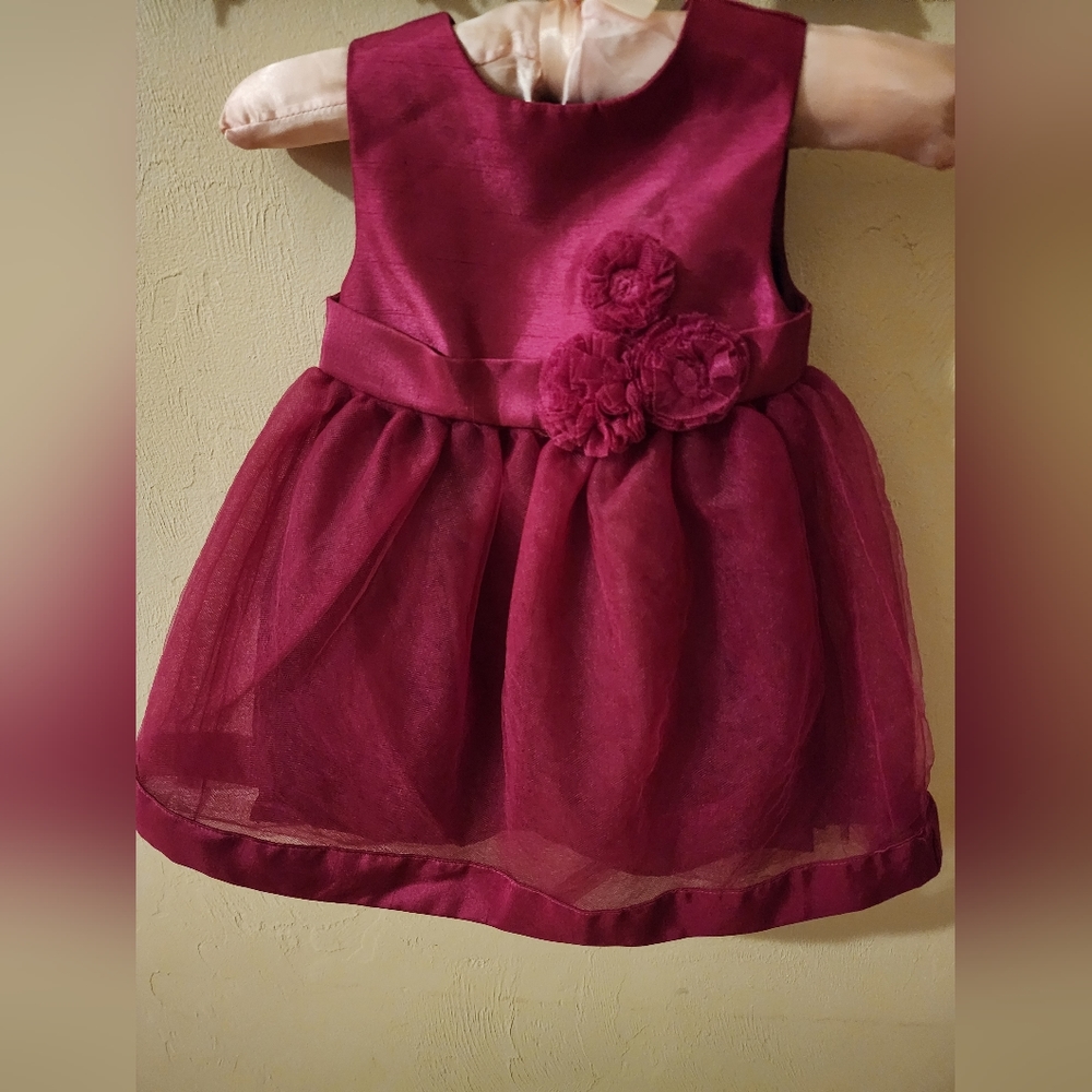 6-12 month magenta gymboree dress with diaper cover.